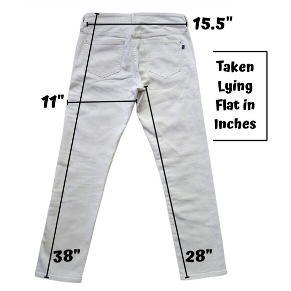 Pilcro by Anthropologie Ivory Mid-Rise Slim Straight Boyfriend Jeans Size 26 (S) - Picture 15 of 16